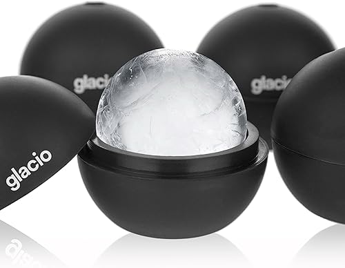 Miniatura 8 de glacio Moldes redondos para cubitos de hielo  Máquina para hacer esferas de hielo de whisky  Hace bolas de hielo de 2.5 pulgadas  Paquete de 2