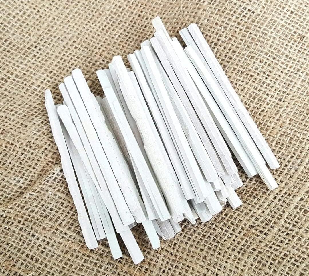 India's Best Edible Slate Pencils - Pack of 75 (500 grms) White & Natural Limestone Slate Chalk Bars