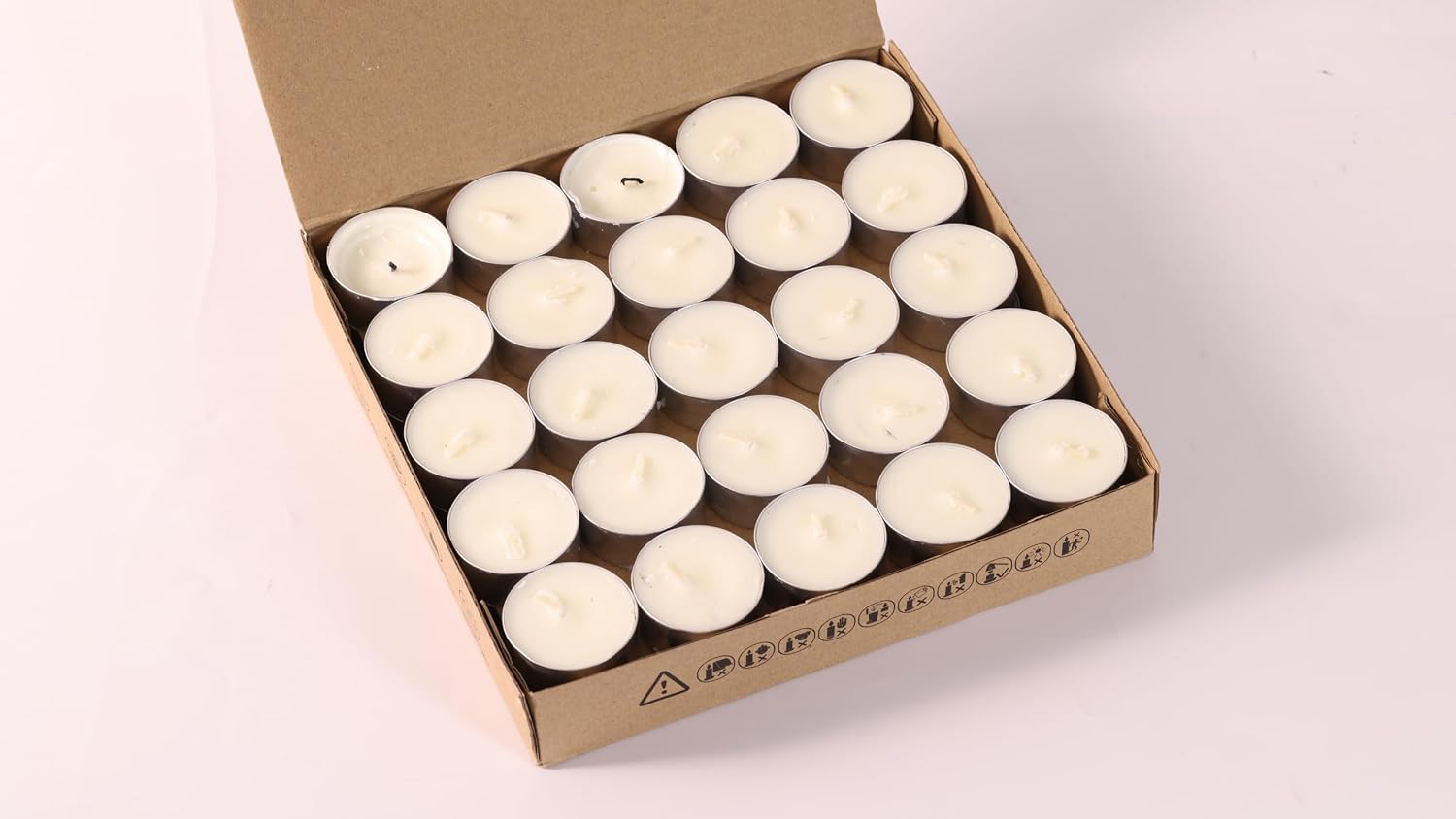 50 Pcs Soy Wax Tealight Candles, 6 Hours Long Burning