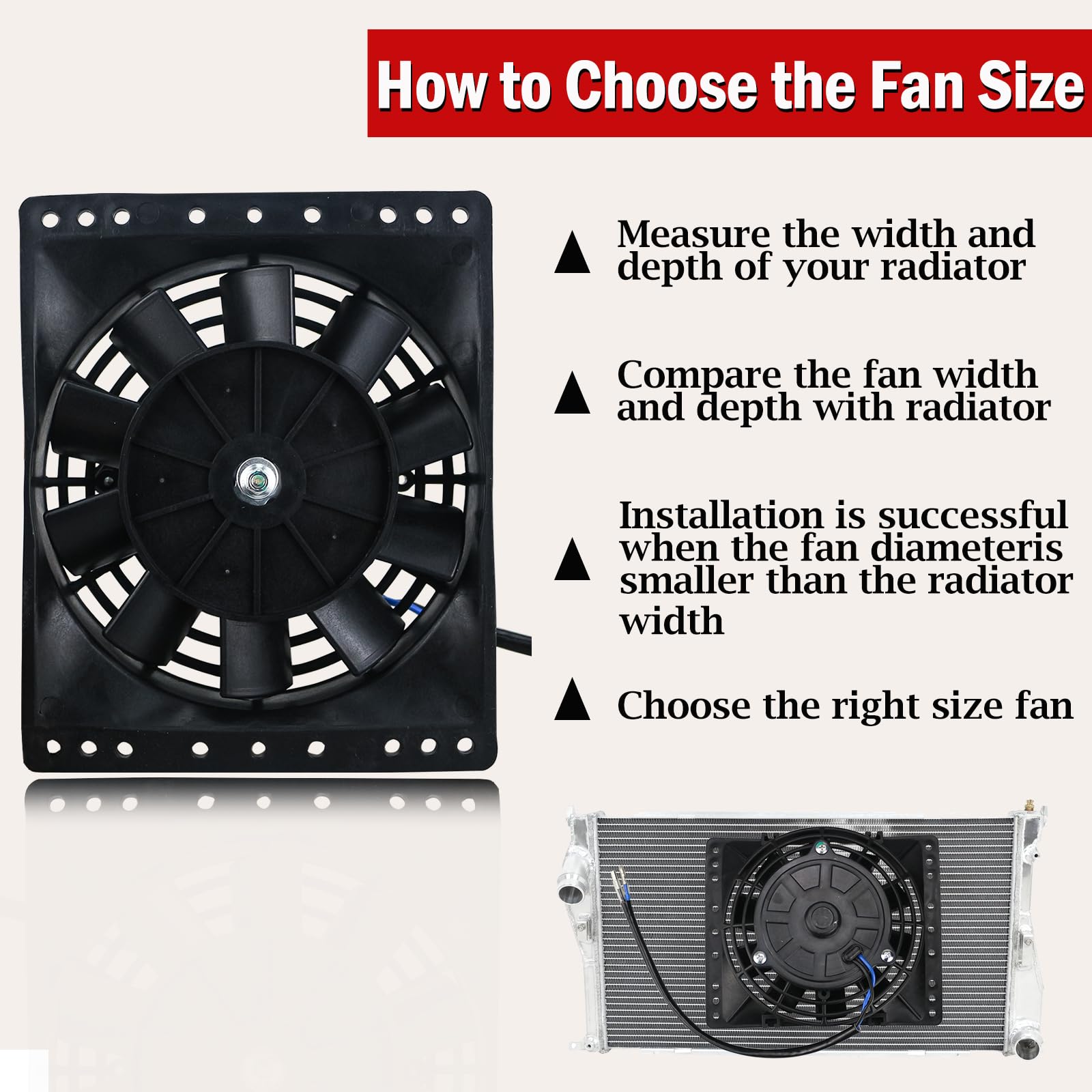 Computer Case Fans 6 Inch Slim Electric Cooling Fan - 650CFM Push/Pull ...