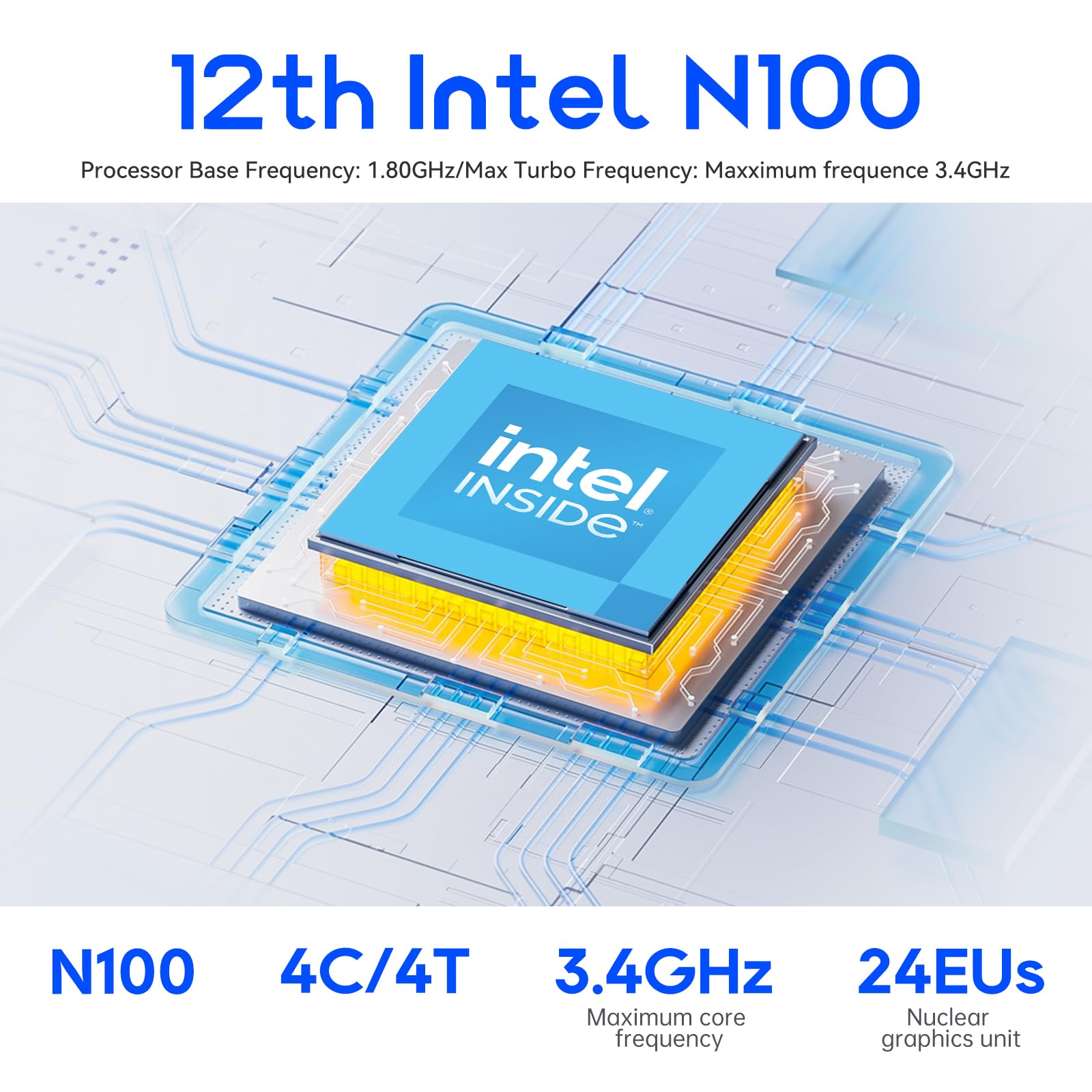 Amazon.com: N100 Mini PC, 12th Intel N100(4C/4T, Up to 3.4GHz