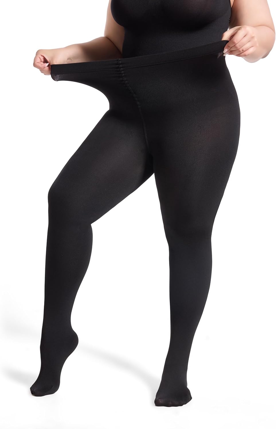 Frola Plus Size Fleece Lined Tights Women Winter Warm Thermal Tights, 11+ Colors High Waisted Opaque Pantyhose - Image 5