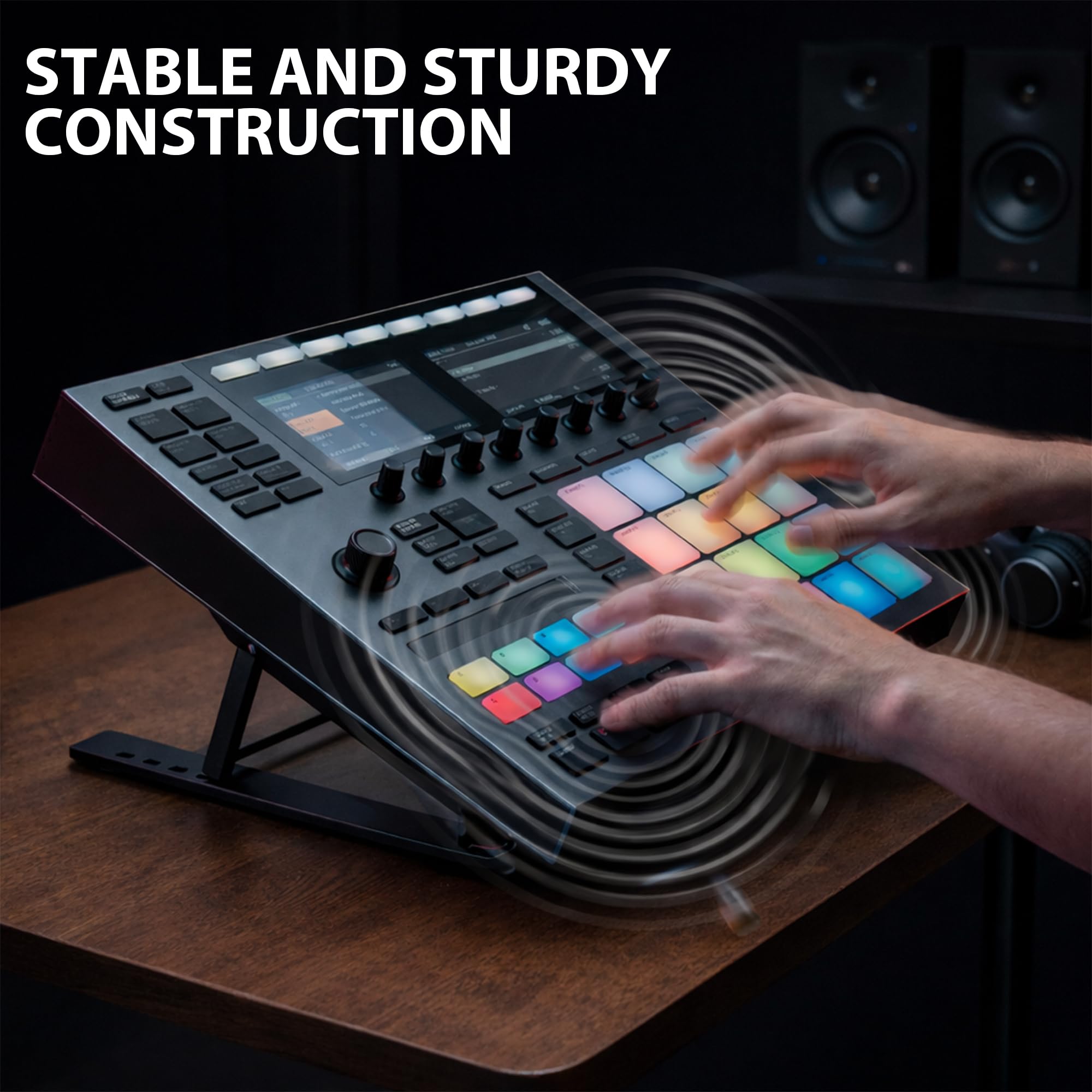 Musiin Benutzerdefinierter DAW-Controller-Standmixer-Halter, kompatibel mit Nektar Panorama CS12, Mixcast 4, Rode RodeCaster Pro II, Zoom R20/R24, Akai MPC Sample einstellbar