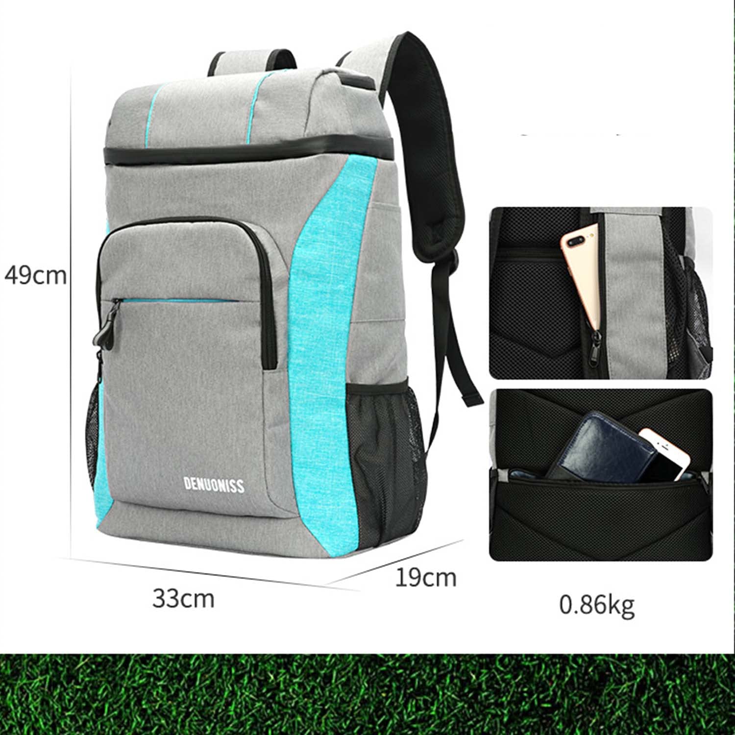 Borsa Termica Grande Pranzo Picnic Zaino Isolato Cool Tasche Multiple Impacco di Ghiaccio Impermeabile a Tenuta Mantieni Fresco Borse a Tracolla