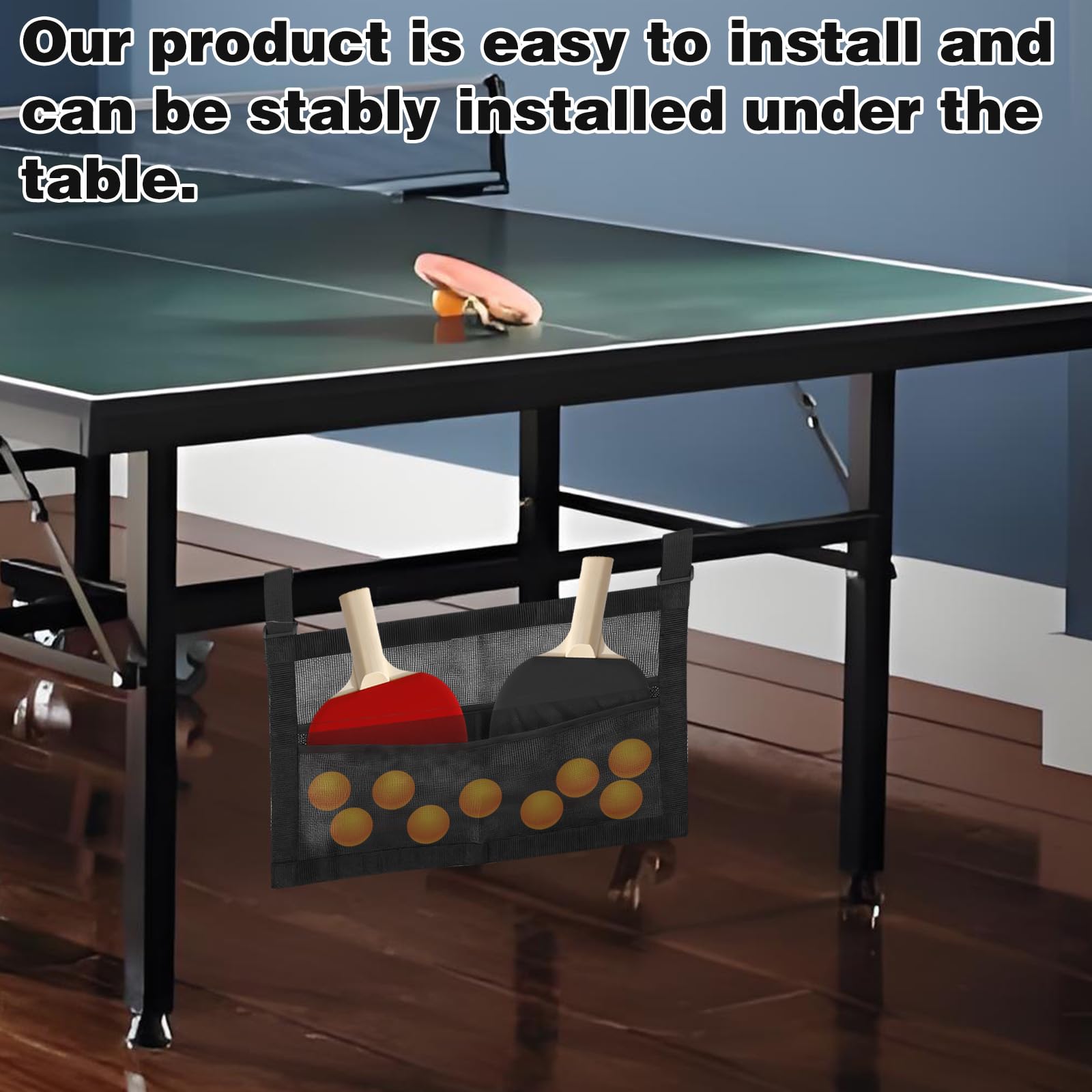 Sac De Rangement Pour Raquettes De Ping-Pong – Tissu Résistant, Sangle Sous-Table, Multi-Usages