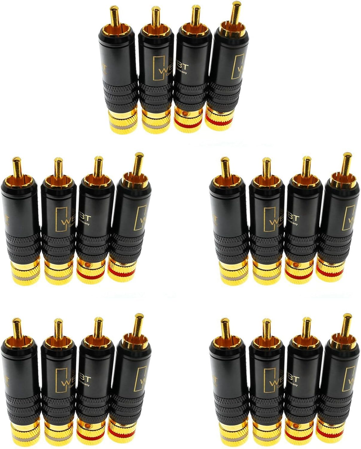 20X WBT-0144 Gold Plated for Plug for Plug-in Type AV Audio and Video Plug Video Plug Connector