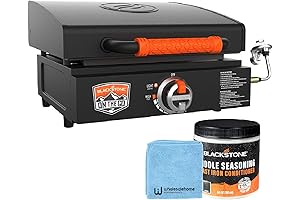 Blackstone 17 Inch Tabletop Gas Griddle with Lid for Outdoor Cooking, Seasoning...