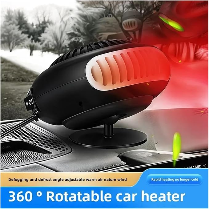 Calefactor Eléctrico Portátil para Auto 12V con Desempañado Rápido miniatura 4