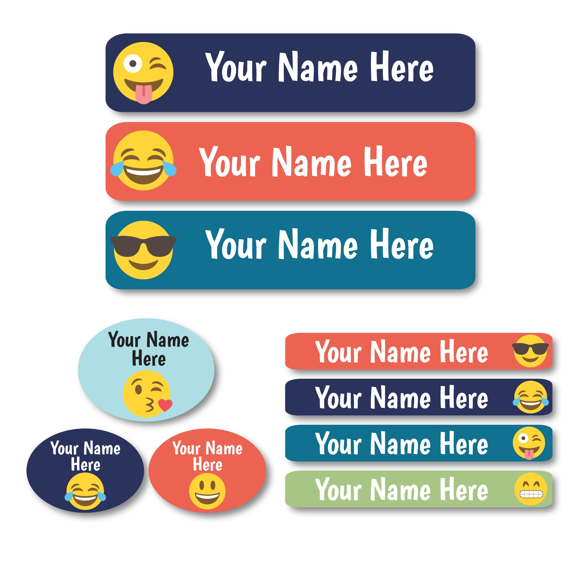 Lovable Labels Personalized Labels for Kids (85 Labels/Pack) - 3 Label Sizes Waterproof Dishwasher Safe Peel & Stick Labels for School Supplies