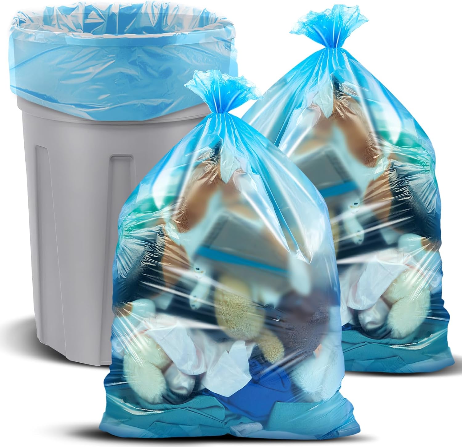 Geyoga 100 Pack 65 Gallon Trash Bags Bulk Extra Large 47.2
