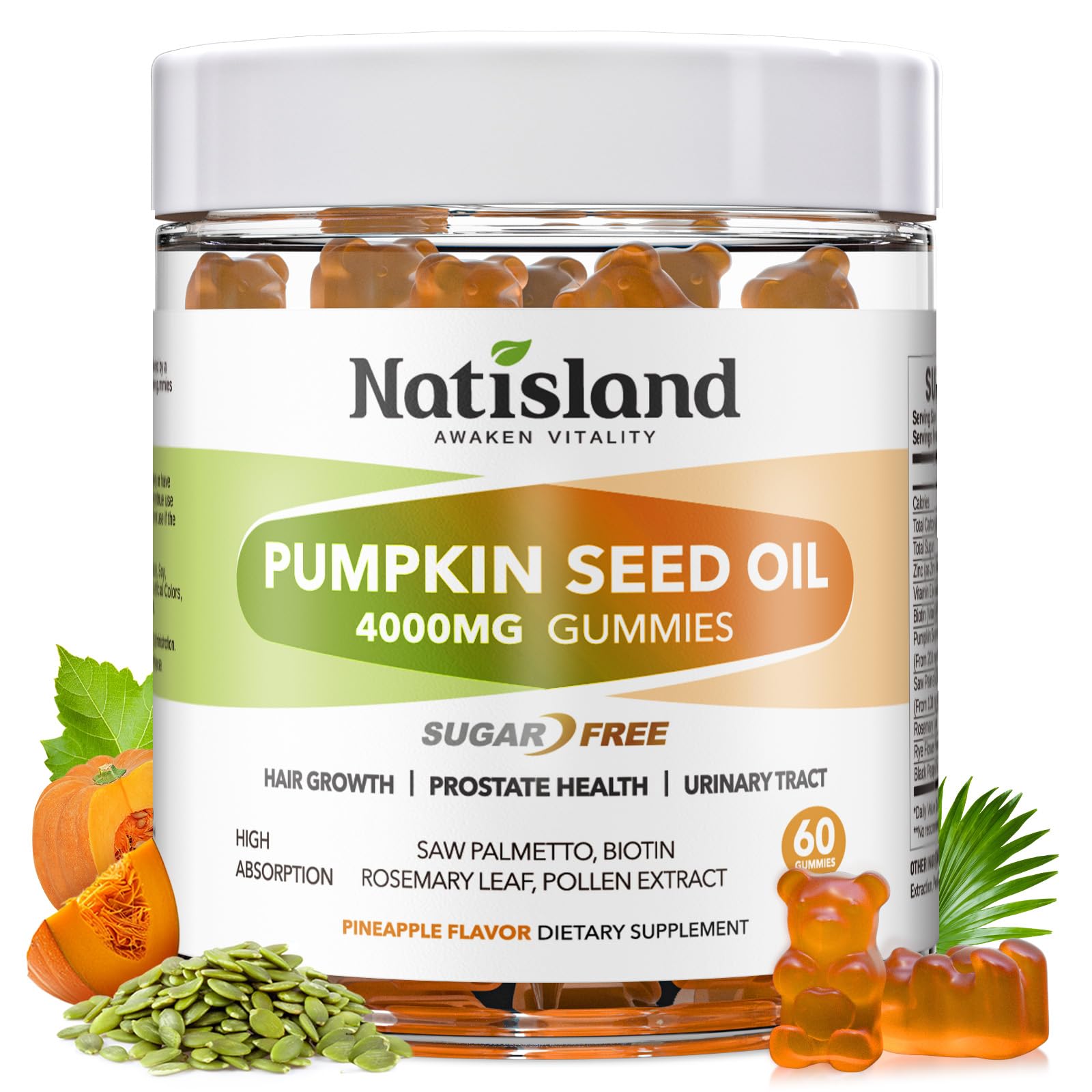 Pumpkin Seed Oil Gummies with Saw Palmetto