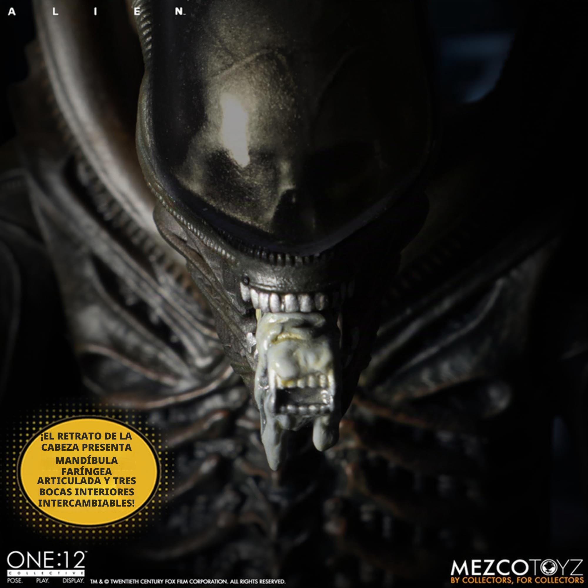 Mezco Alien One:12 Collective Deluxe Figura de acción Alien Multicolor, 100% plástico