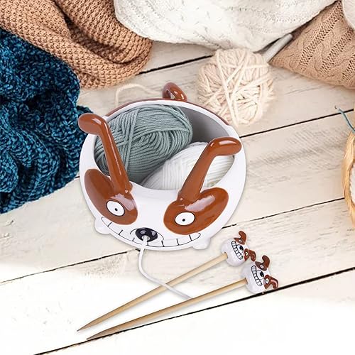 Miniatura 6 de Vencer Juego de agujas de tejer de bambú, 10 pulgadas de longitud para proyectos de tejer hechos a mano, tamaño US 10 (0.236 pulgadas), gato, juego