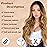 NAYOO Long Honey Blonde Wavy Wig for Women 26 Inch Middle Part Curly Wavy Wig Natural Looking Synthetic Heat Resistant Fiber for Daily Party Use