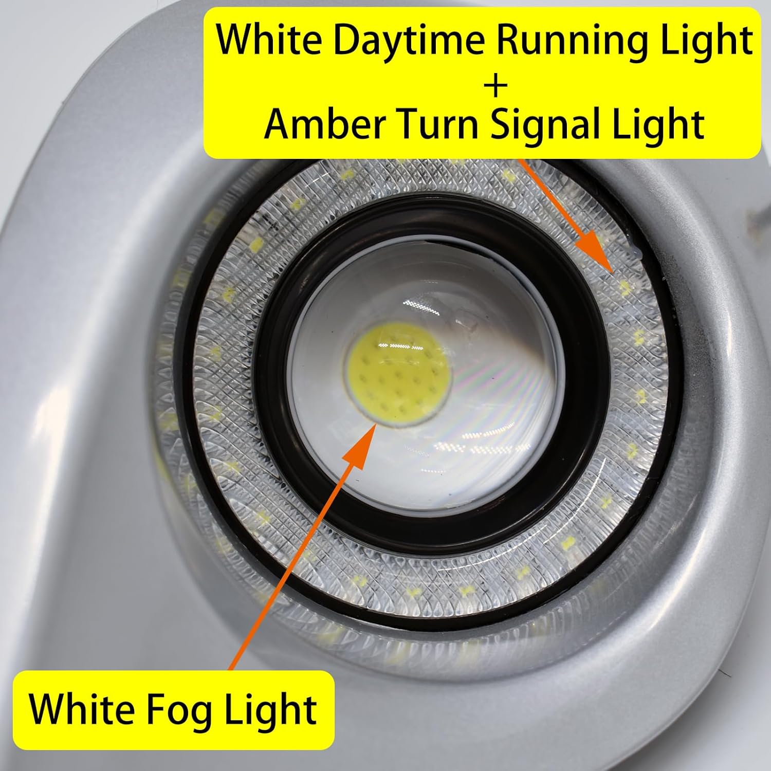LED Fog Lights Fit for 2011 2012 2013 Toyota Highlander DRL with Amber Sequential Turn Signal Driving Lights Front Bumper HeadLights Accessories
