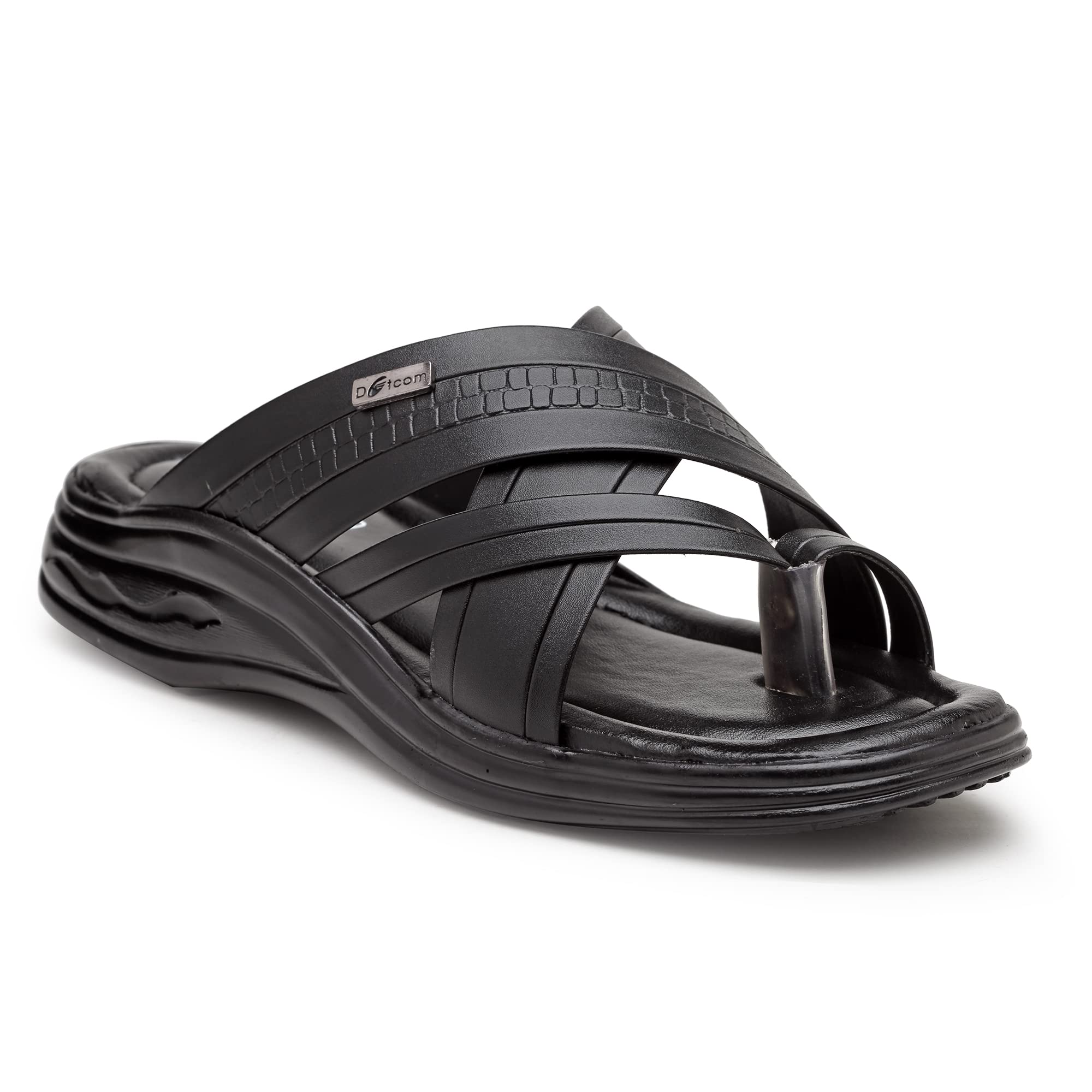 Action-3307 Lightweight Comfortable Synthetic Leather Sandals for Men Black (B0CN3HFY8P) Amazon Price History, Amazon Price Tracker