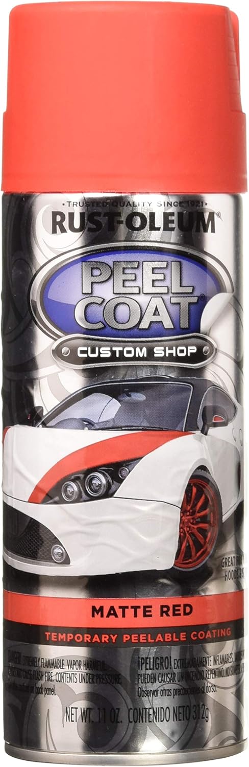 Rust-Oleum 283780 Peel COAT 11Oz Red Matt Peel COAT