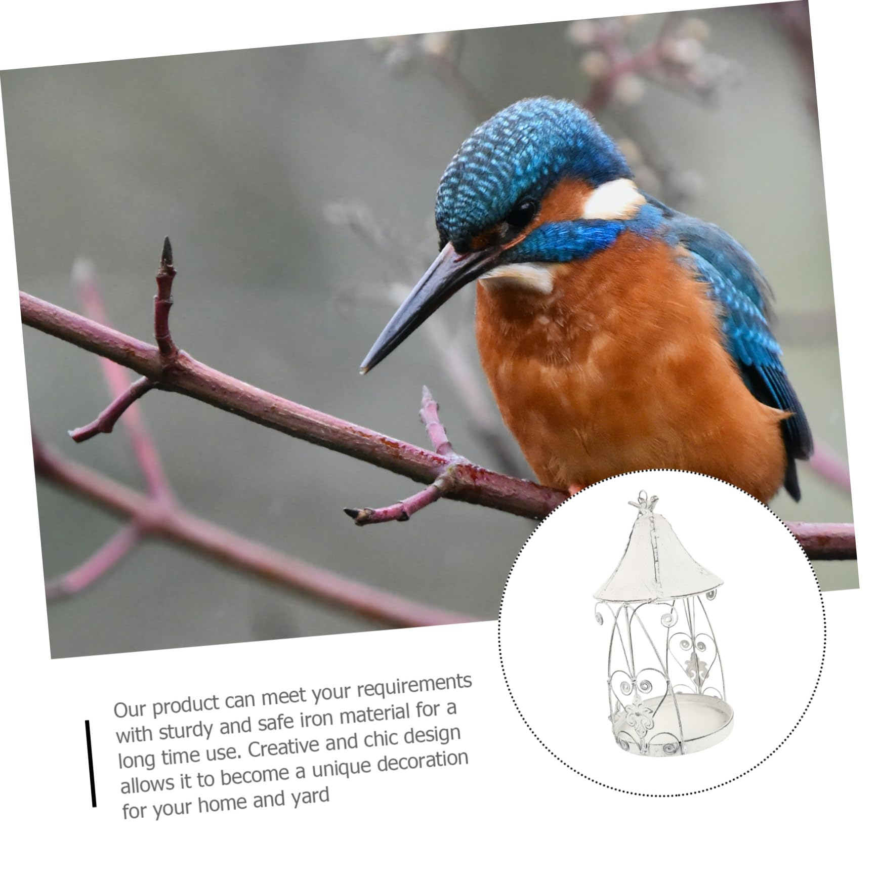 1stück Vogel Futterstation Weiß Dekorativer Hängender Futterbehälter Für Garten Für Kleine Vögel Wie Kanarienvögel Und Lärchen Natur Ihren Garten Zu Bringen