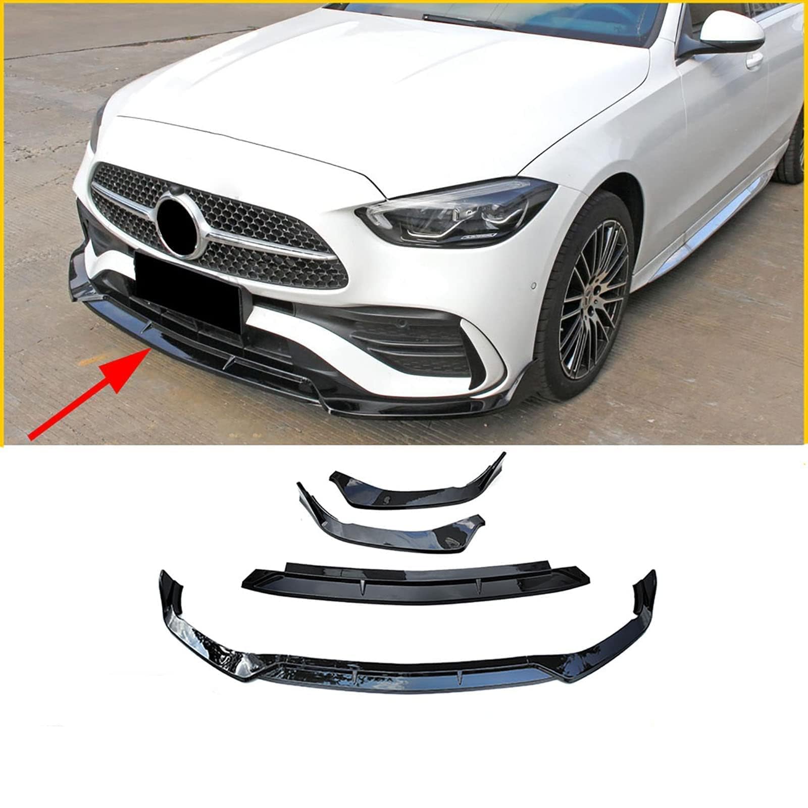 Séparateur avant Benz C W206 protection pare-chocs bas