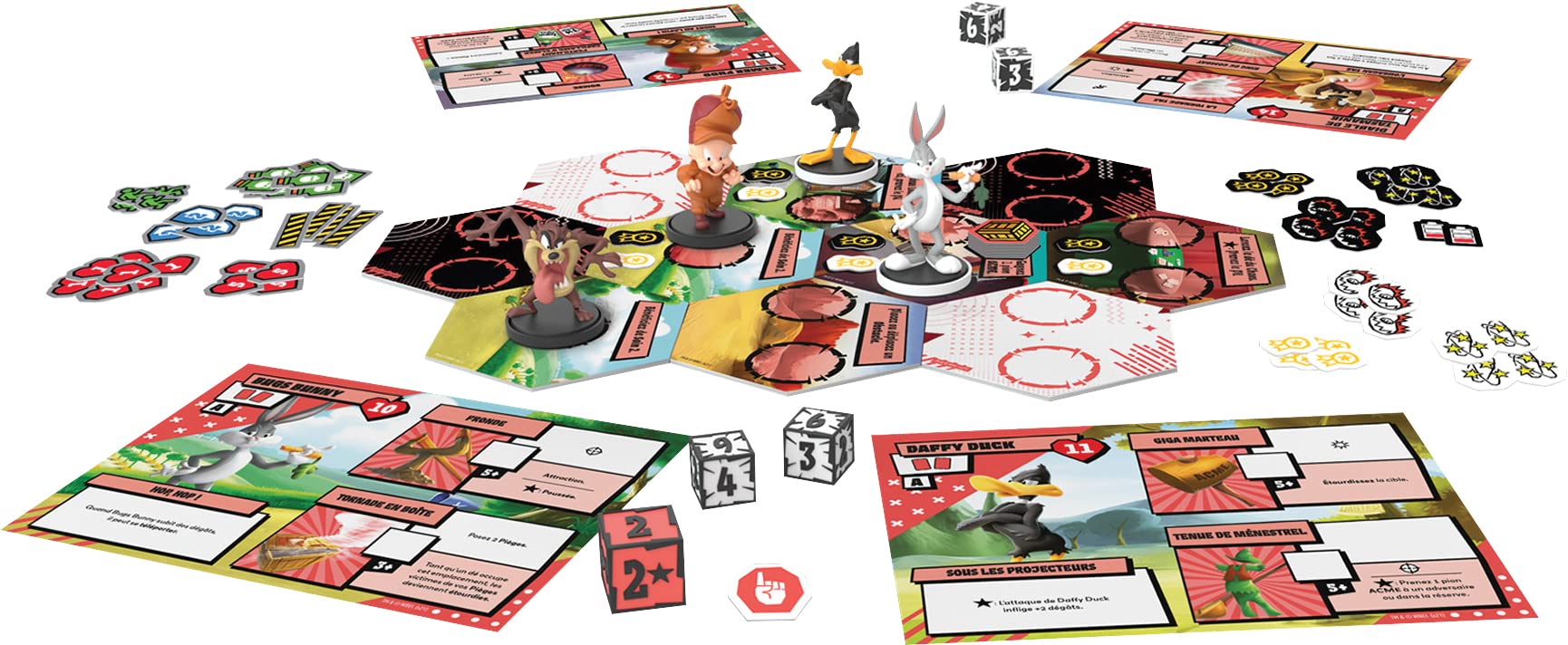 Asmodee Cmon | Looney Tunes Mayhem | Gesellschaftsspiel | Konfrontationsspiel | ab 10 Jahren | 2-4 Spieler | 30 Minuten