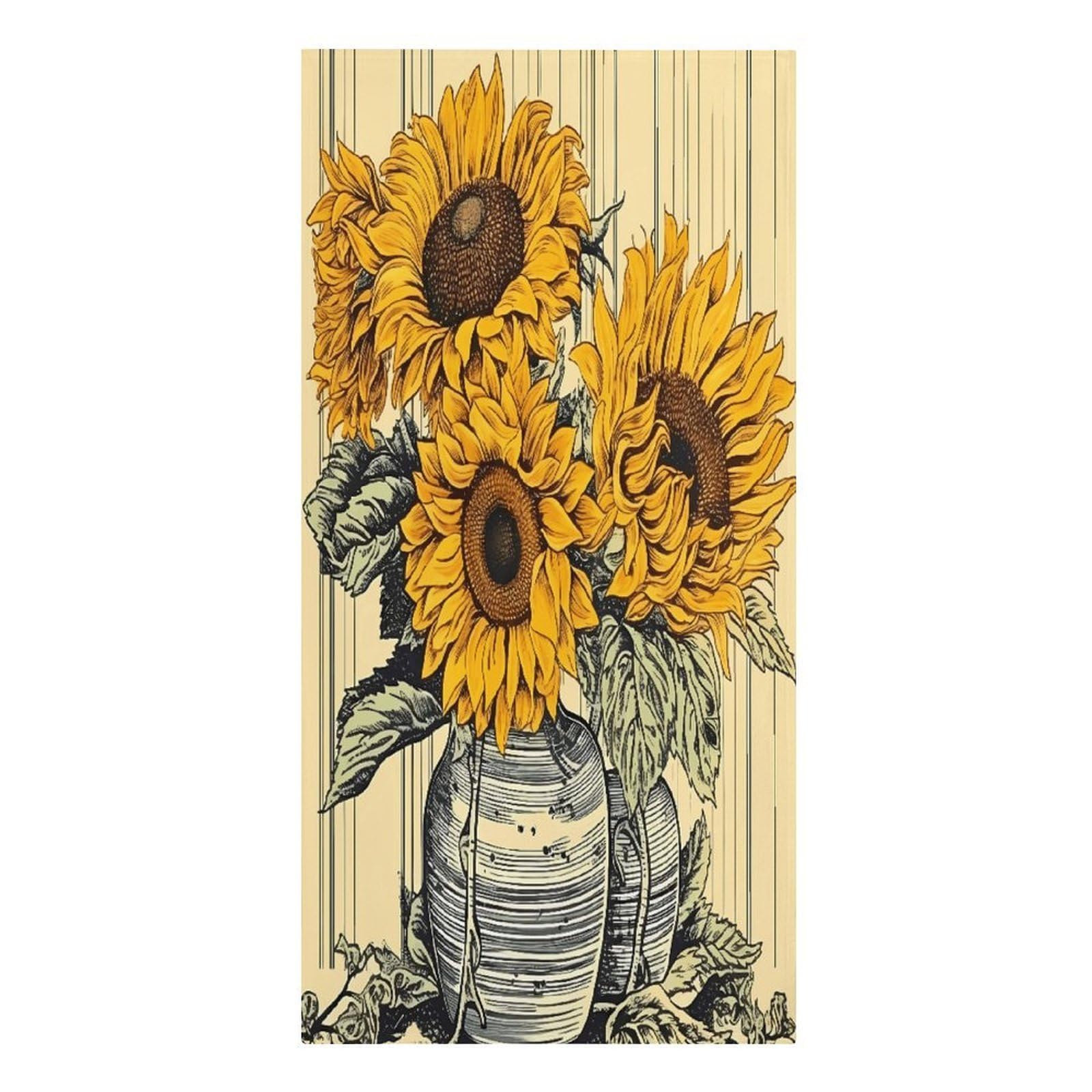 Adfgyerh Women's Style Sunflower Pattern Microfiber Sand Free Towels Large Quick-Dry. Beach Towel For Swimming Pool Camping Beach .Beach Accessories， They Are Essential Accessories For Adults, And Men, Vacation Gift