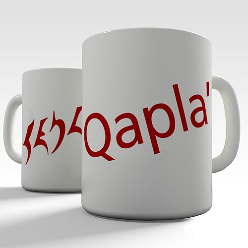 Taza divertida de 11 oz Klingon Qapla