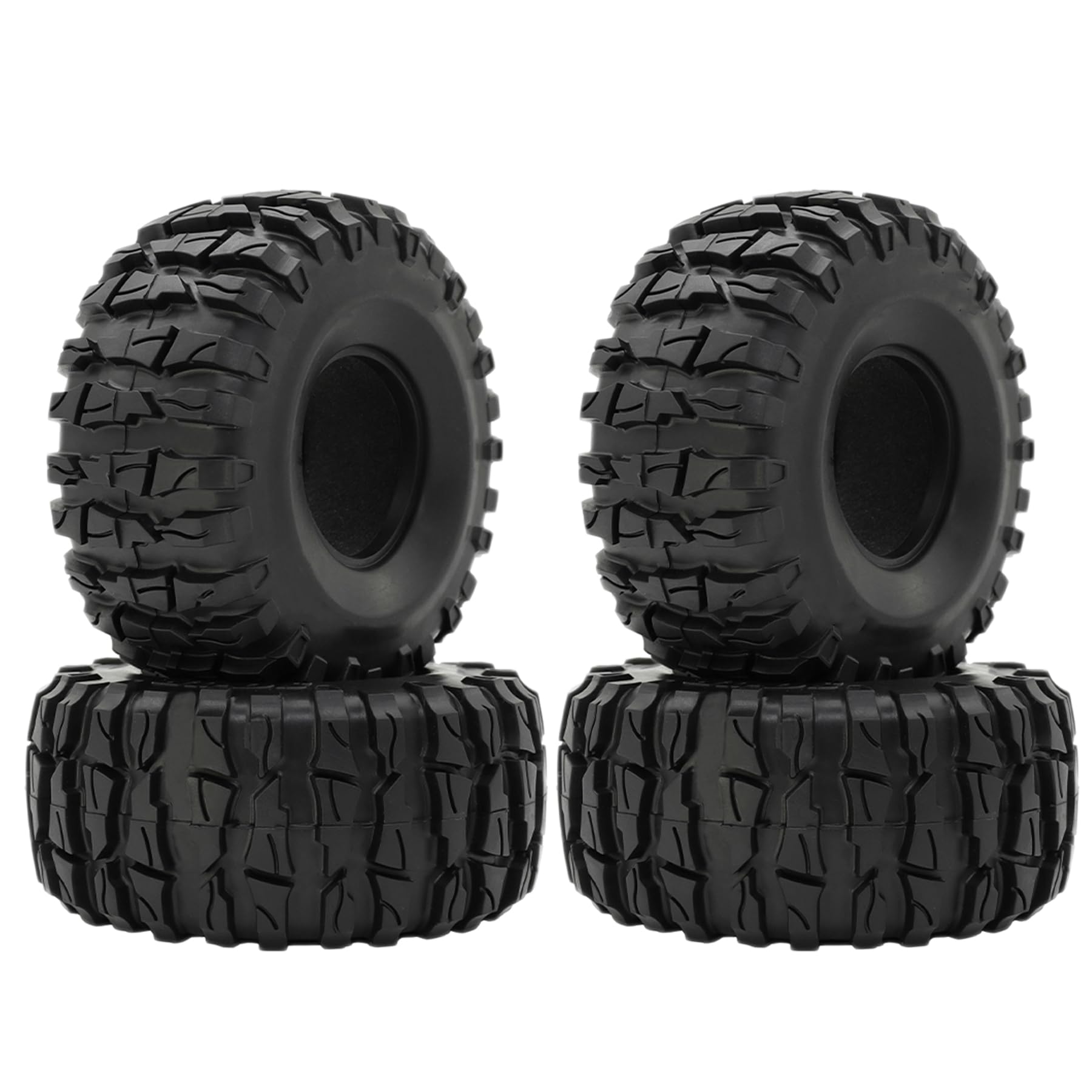 KINGCOO Pneumatici per auto RC, 4 pezzi RC Crawler, cerchi in gomma da 2,2 pollici, per scala 1:10 RC Rock Crawler, parti per Axial SCX10 D90 TF2 RR10 TRX4 TRX6 Tamiya Redcat HSP HPI Kyosho (138 mm-A)