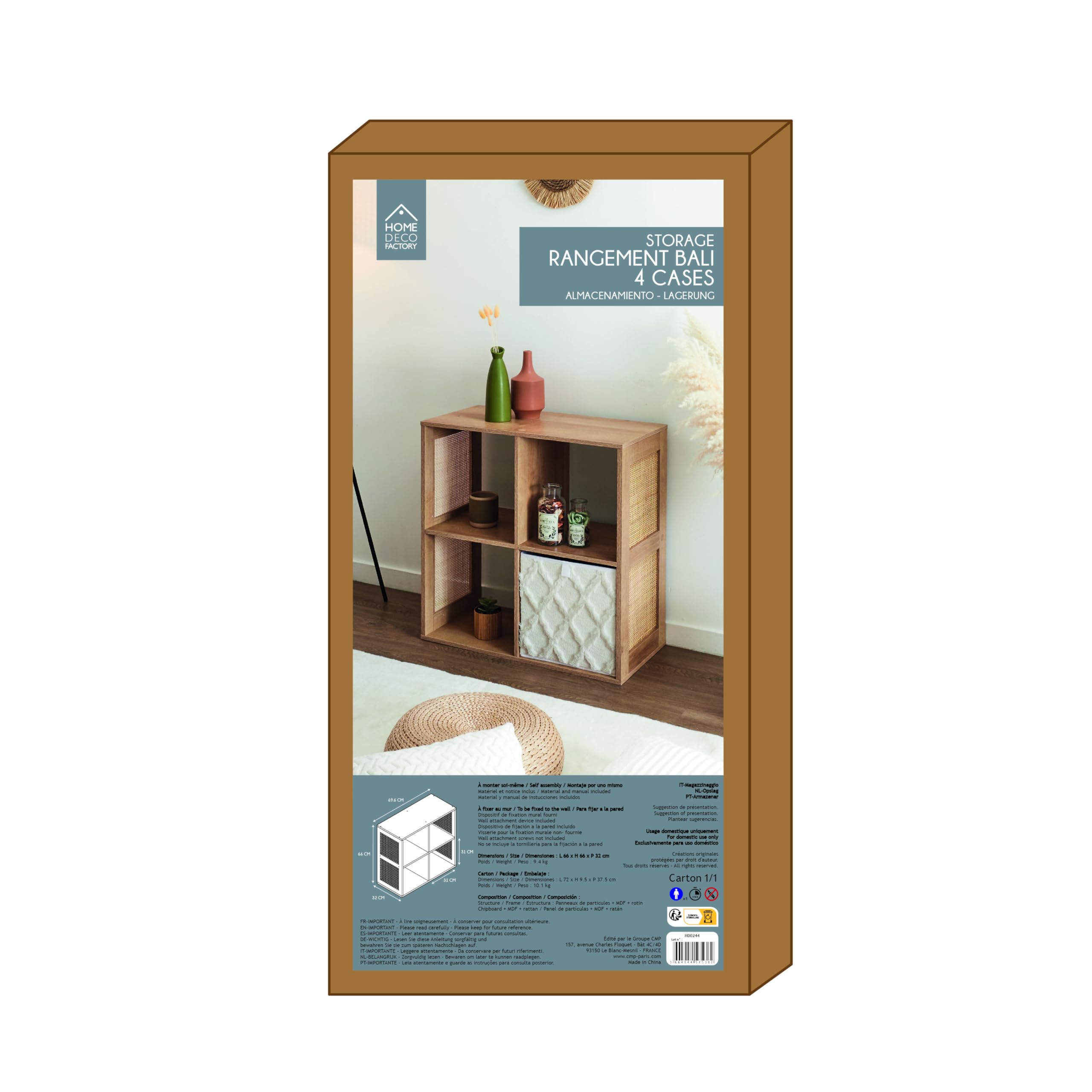 ESTANTERÍA BALI C/4 COMPARTIME