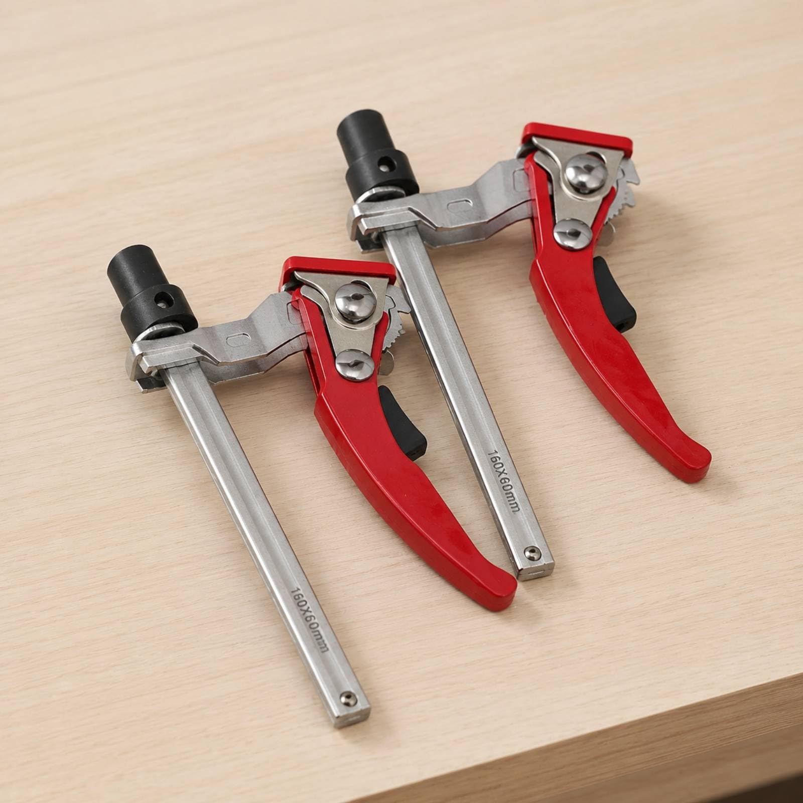 2 Pièces Serre-Joint Serrage Robuste Pince à Cliquet Compact Outillage pour Bricoleurs, 2 Pcs 20mm