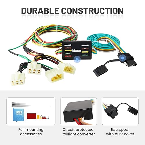 Miniatura 8 de MECMO Arnés de cableado de remolque de 4 pines para Toyota Pickup 1989-1992 y Toyota Tacoma 1995-2004, cableado de enganche para enganche de luz de
