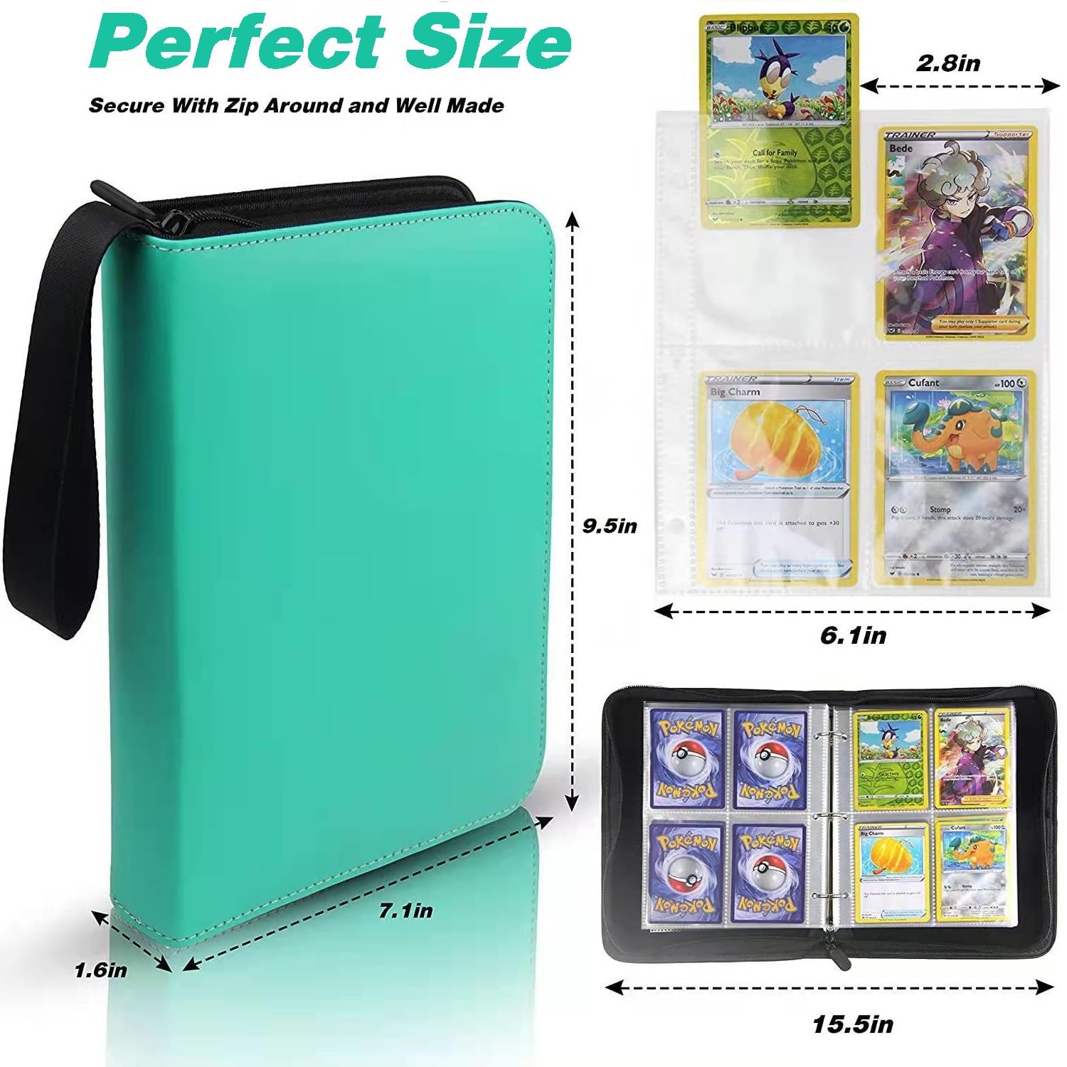 Pokemon Charizard 12 Pocket Binder Charizard Pokmon Card Binder Holds 400 Cards, Includes 50 Removable Sleeves Pokemon Charizard 12 Pocket Binder Charizard Pokmon Card Binder Holds 400 Cards, Includes 50 Removable Sleeves