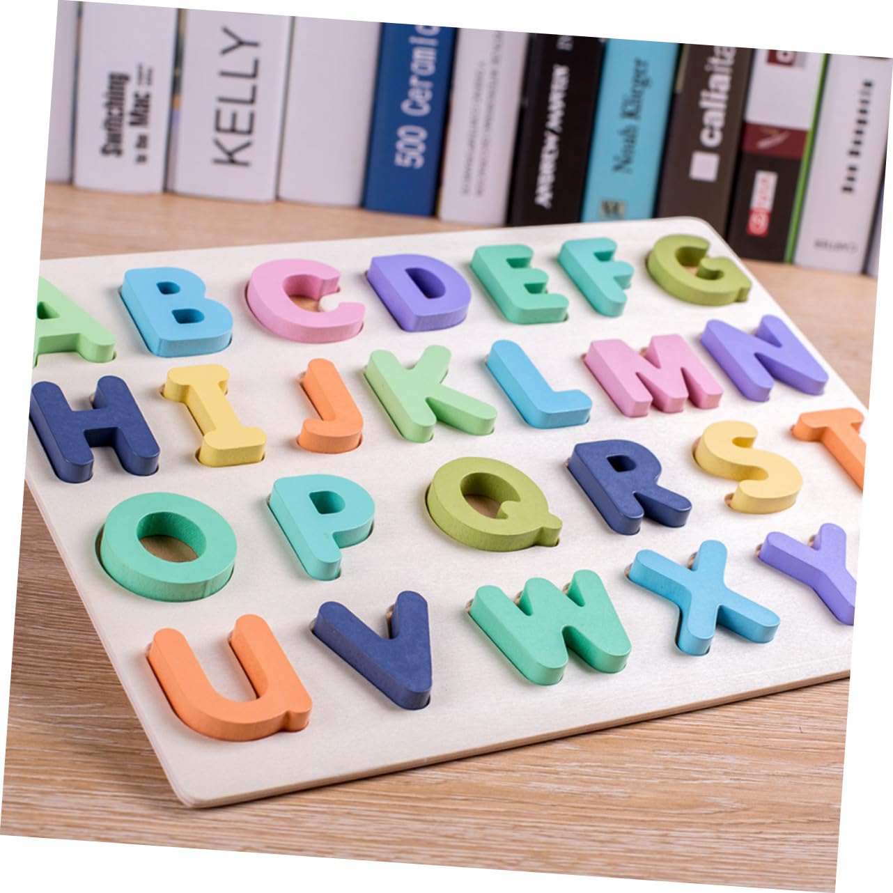 Hemobllo Educativo de Bloques Números y Letras para Puzzle Didáctico Seguro y para Desarrollo Cognitivo y Reconocimiento Infantil