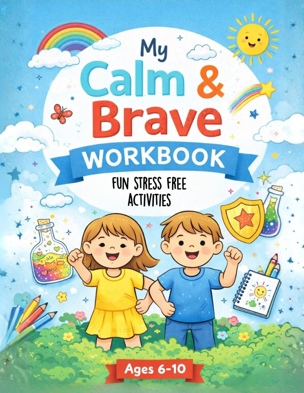 My Calm & Brave Workbook: An Anxiety Workbook for Kids Ages 6–10 focusing on Coping Skills, Calming Tools, and Confidence Builders for Stress and Worry