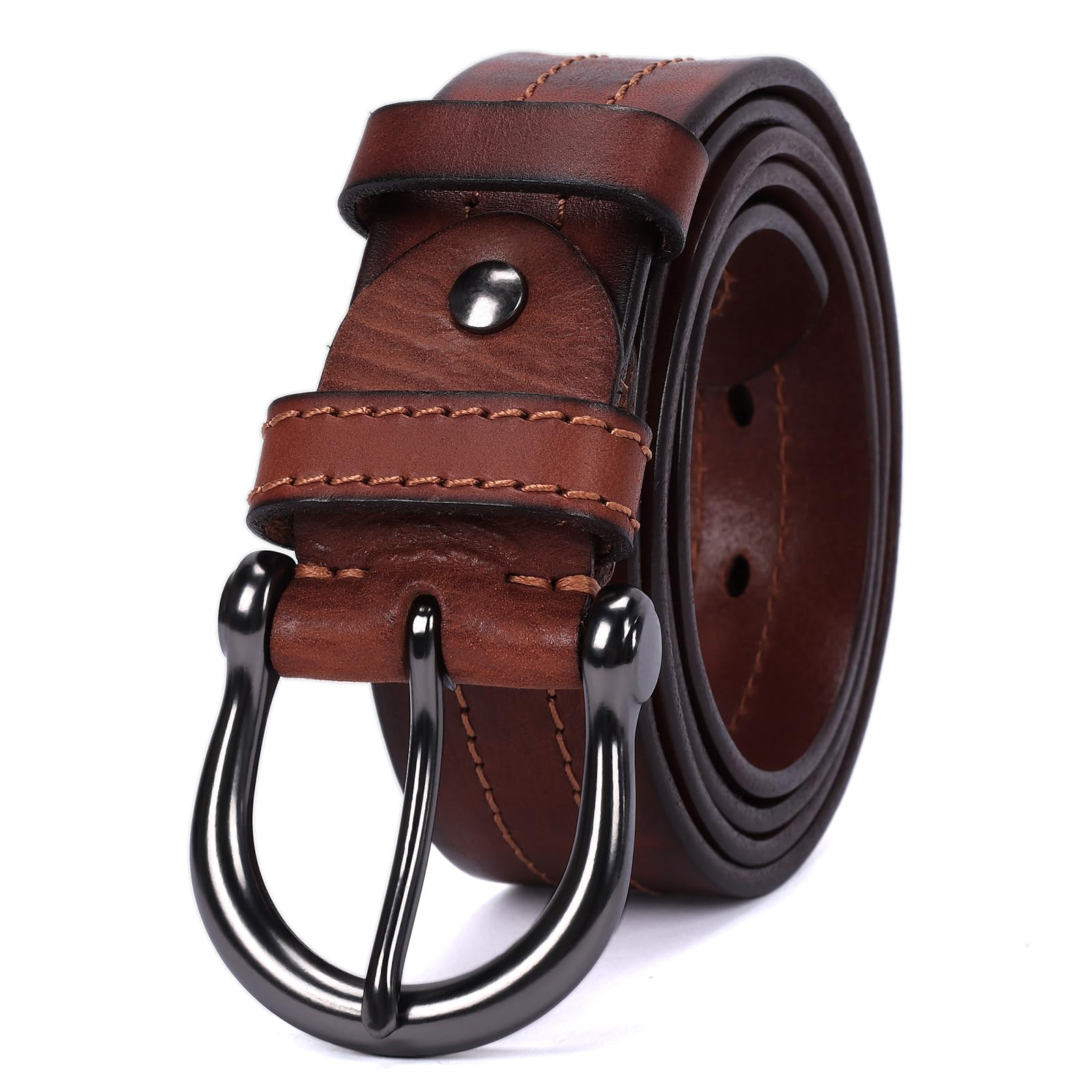 Italian Full Grain Braided Genuine Leather Belt Western Cowboy Work Style