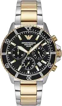 【本日限定価格】 80'sGiorgio Armani Wライダース Amazon.com: Emporio Armani Men's World Explorer Solar-Powered