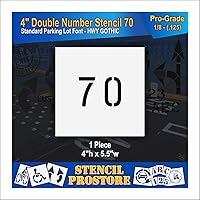 Vista 119 de Plantillas para pavimento, bordillo y WheelStop, plantilla de doble número de 4 pulgadas, (18), 4 x 4 x 1/16 pulgadas, livianas