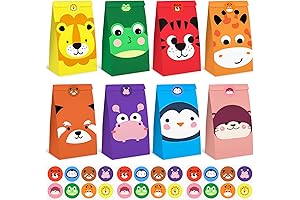 Cute and Colorful Animal Party Favor Bags for Unforgettable Student Celebrations!