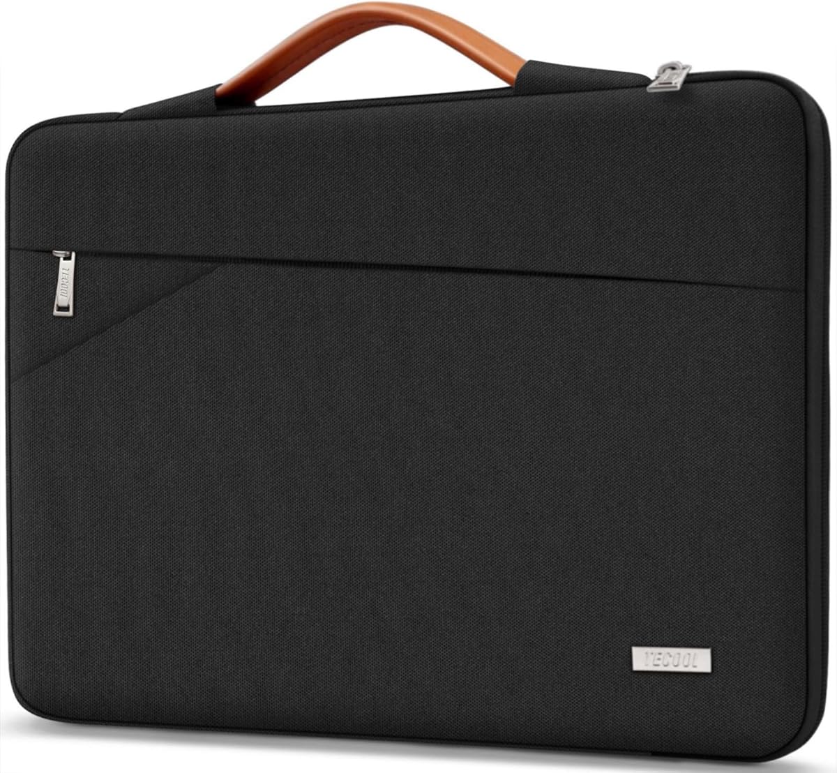 TECOOL 14 Inch Laptop Sleeve Protective Case for 14 Inch HP Lenovo Dell Acer Notebook Chromebook, 15'' MacBook Air M5 M4 M3 M2, Waterproof Computer Case Bag with Handle and Pockets, Black