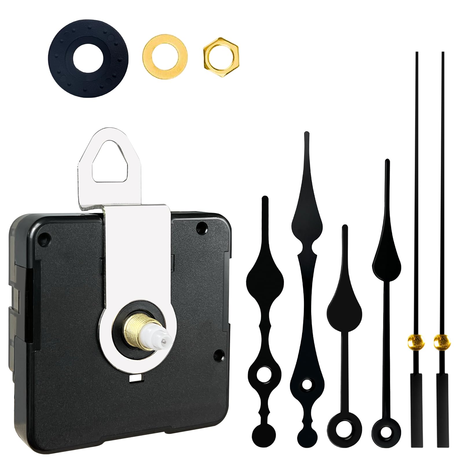 2 Sets Clock Mechanism Kit Battery Powered, Quartz Clock Movement - View #6