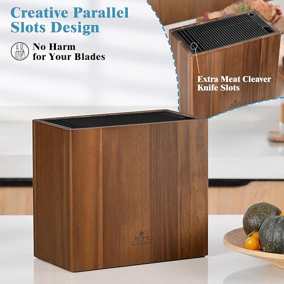 25 Slots and Plastic Lid Universal Knife Block