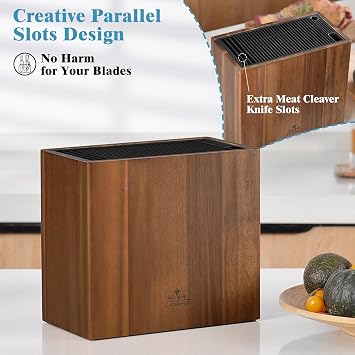 25 Slots and Plastic Lid Universal Knife Block