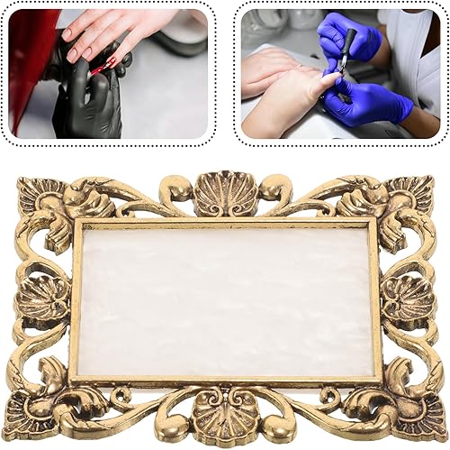 LUOZZY 4pcs Nail Color Palette Nail Art Palette Nail Makeup Palette Makeup Palette for Nail Art Women Girl Makeup Supplies