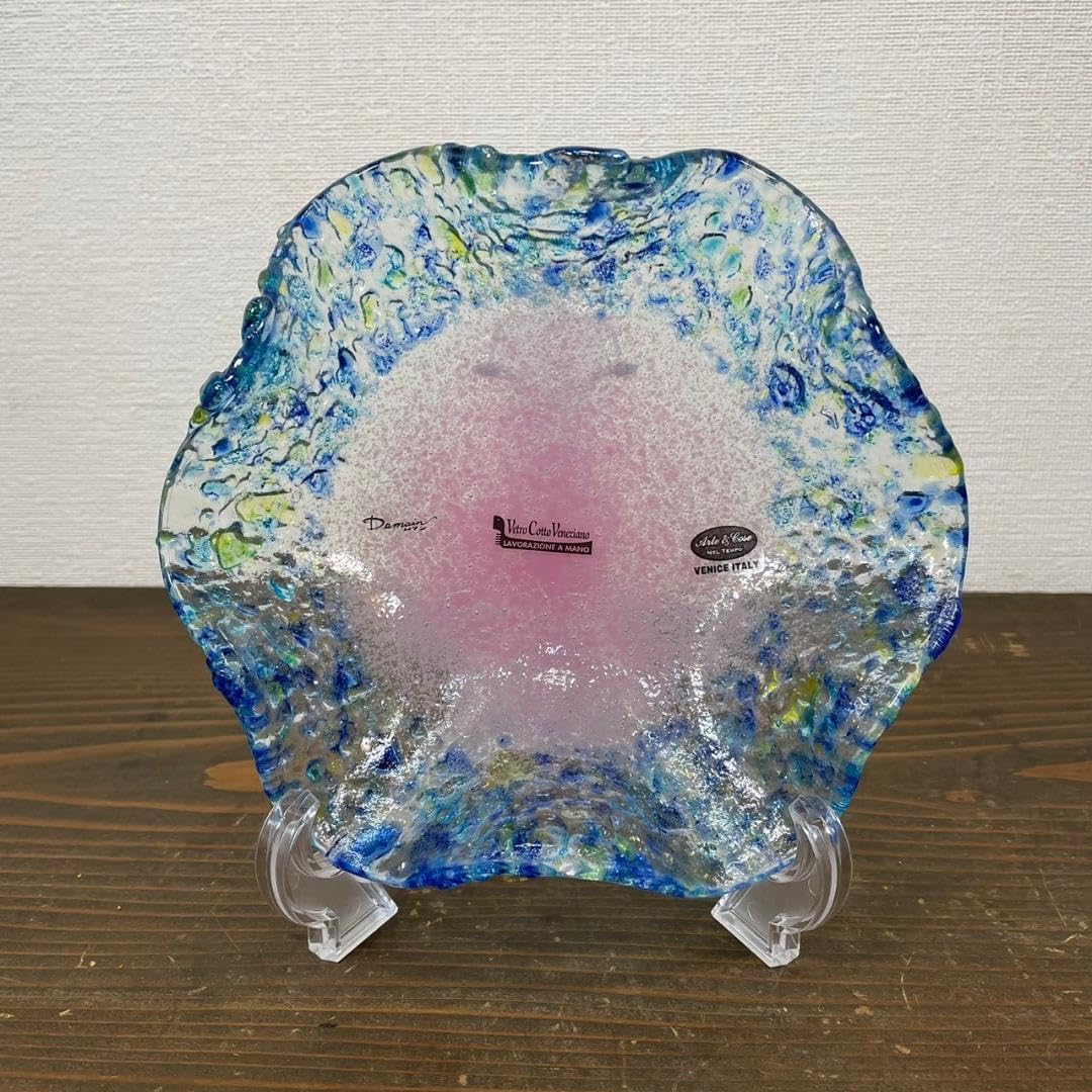 Amazon.co.jp: イタリア製 ムラーノ ガラス皿 ハンドメイド 気泡