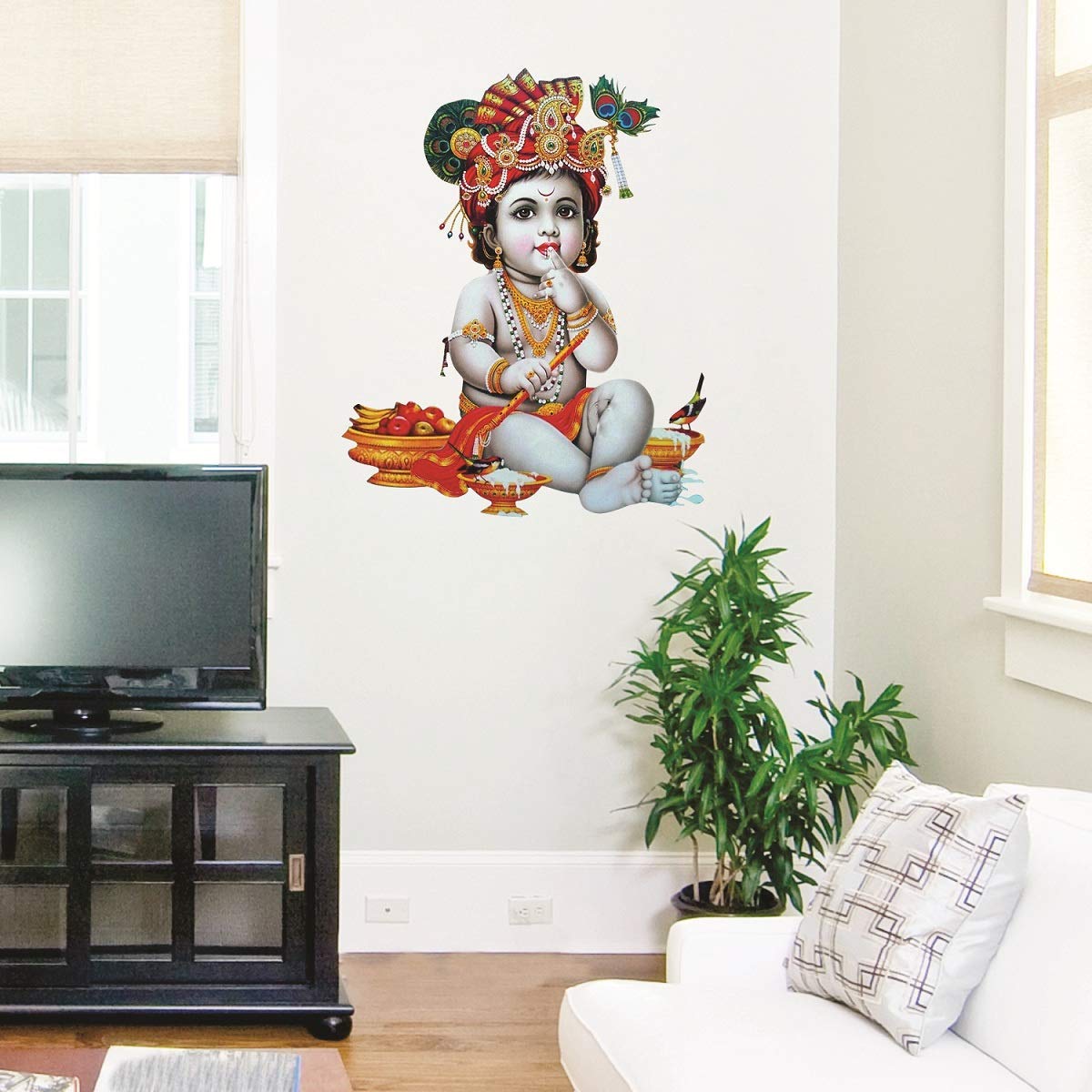 Sticker Studio Bal Krishna Wall Sticker & Decal (PVC Vinyl,Size -58 CM X 46 CM) Self-Adhesive (B07S753564) Amazon Price History, Amazon Price Tracker