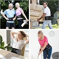 Vista 8 de FREETOO Corsés de espalda para alivio del dolor de espalda baja con 6 varillas, cinturón de soporte de espalda transpirable para hombres/mujeres