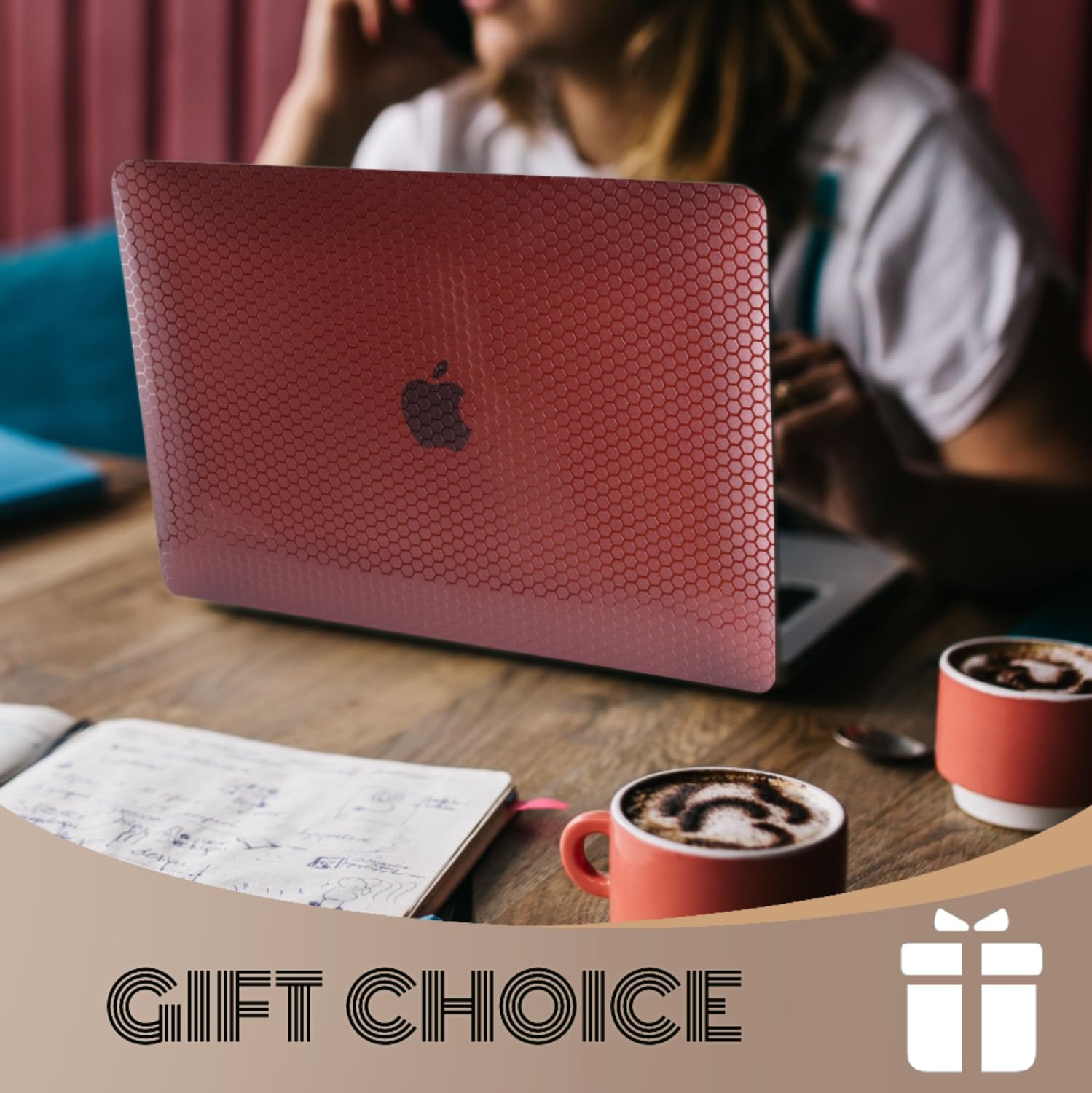 Laptop Protector Compatible with MacBook Pro 13 Inch Case Model A1278 Released 2008 2009 2010 2011 2012 with CD-ROM, Plastic Slim Hard Laptop Shell Case Cover, Wine Red