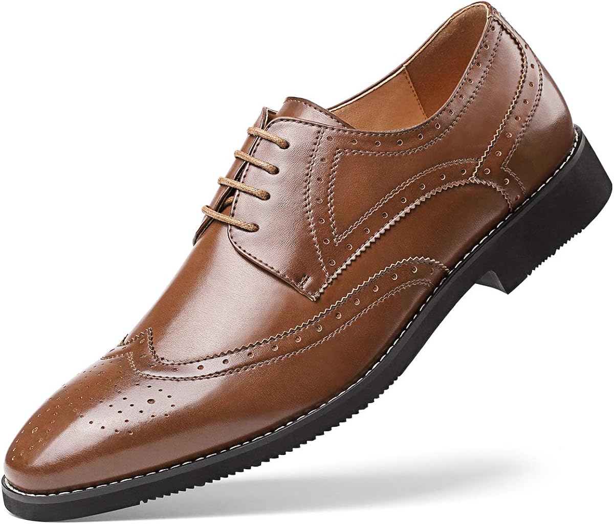 Men's Wingtip Dress Shoes Lace up Oxfords
