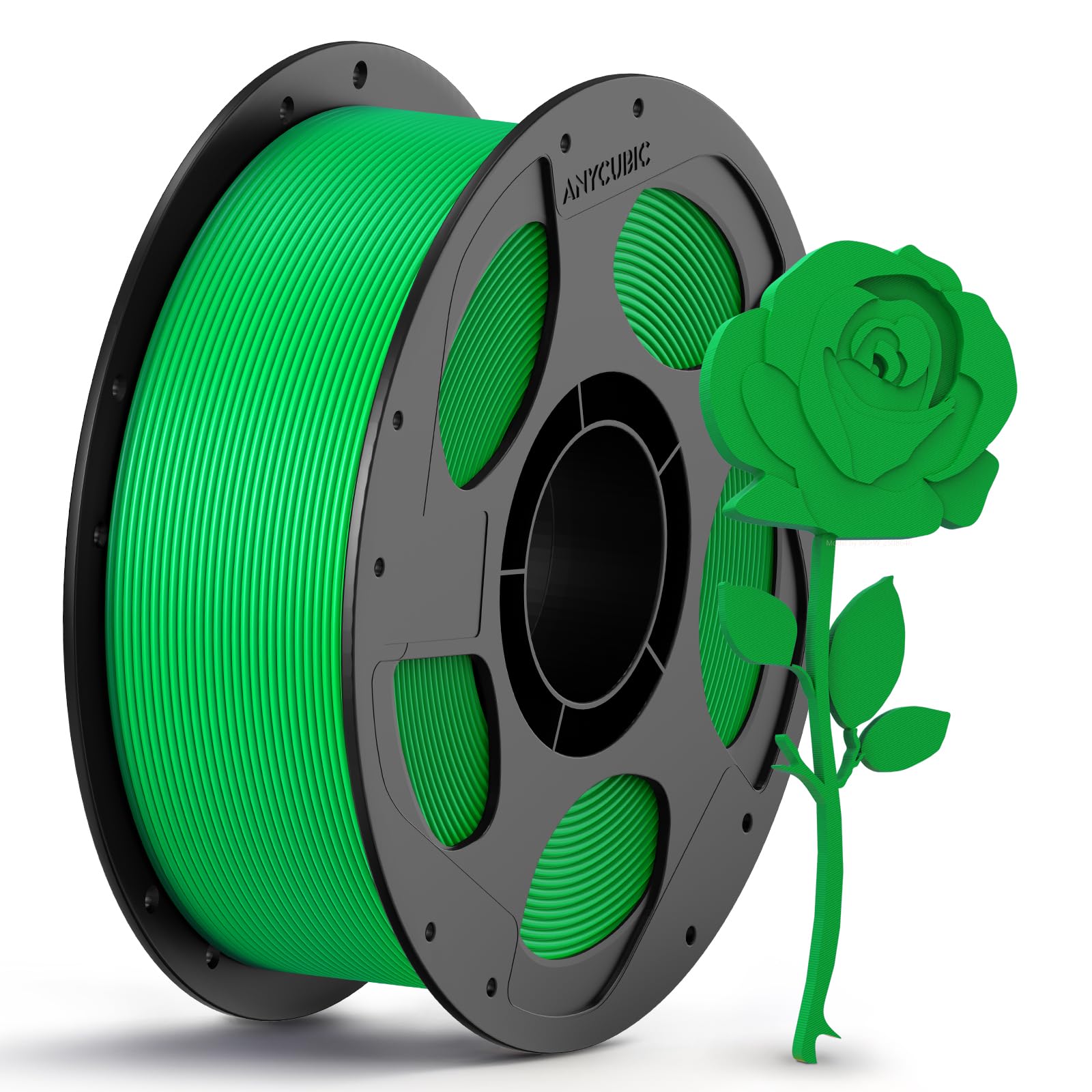 ANYCUBIC PETG Filament 1,75mm, Robustes und Langlebiges 3D Drucker Filament, Geringe Verzugneigung und hervorragende Schichthaftung, Passt für die meisten FDM Drucker, 1KG PETG Grün