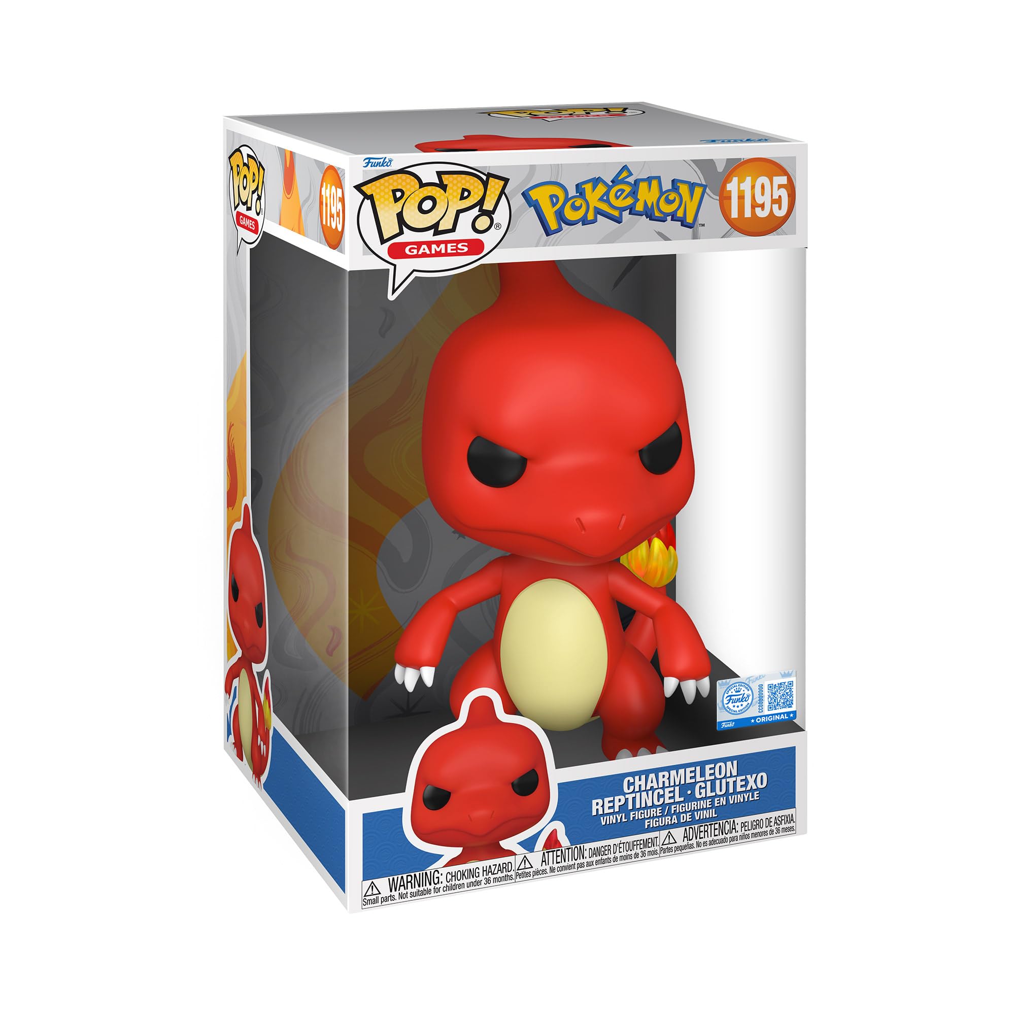 Funko Pop! Jumbo: Pokemon - Charmeleon - Figura de Vinilo Coleccionable - Idea de Regalo - Mercancía Oficial - Juguetes para niños y Adultos - Figura Modelo para coleccionistas y exhibición