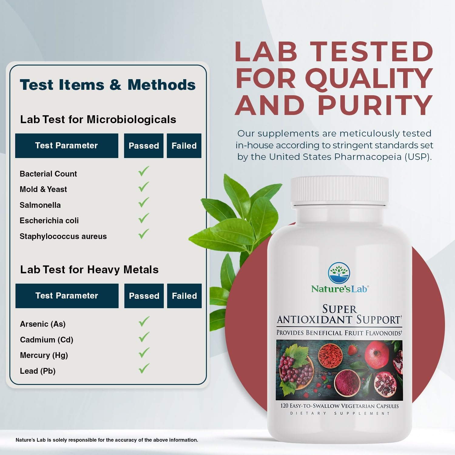 Nature's Lab Super Antioxidant Support - Resveratrol, Acai, Goji Berry, Noni Fruit, Pomegranate - 120 Capsules (60 Day Supply) — Amazon image 3